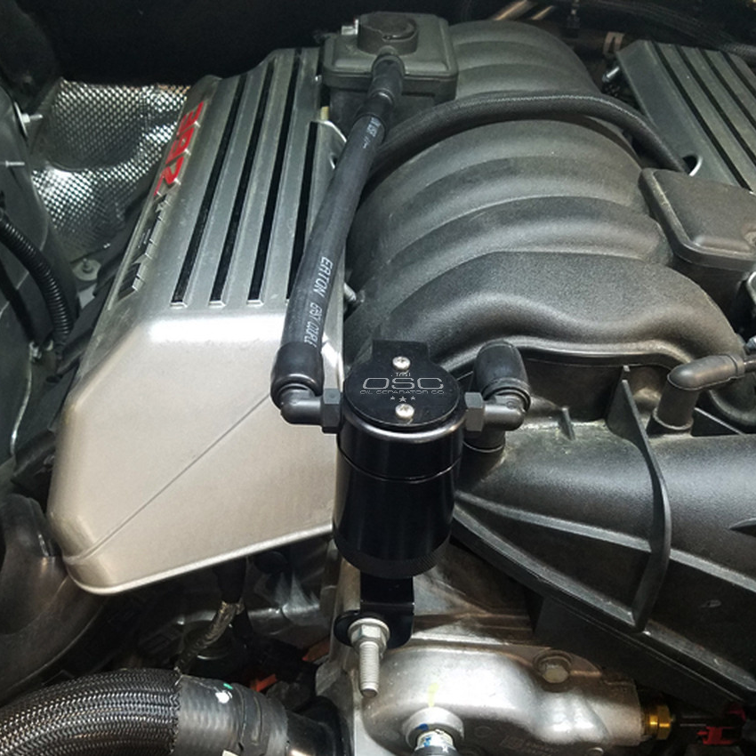 J&L Oil Catch Can 2011-2023 SRT 6.4L Hemi Dodge Charger, Challenger, 300C, Jeep Grand Cherokee & 2018-2024 Durango 392