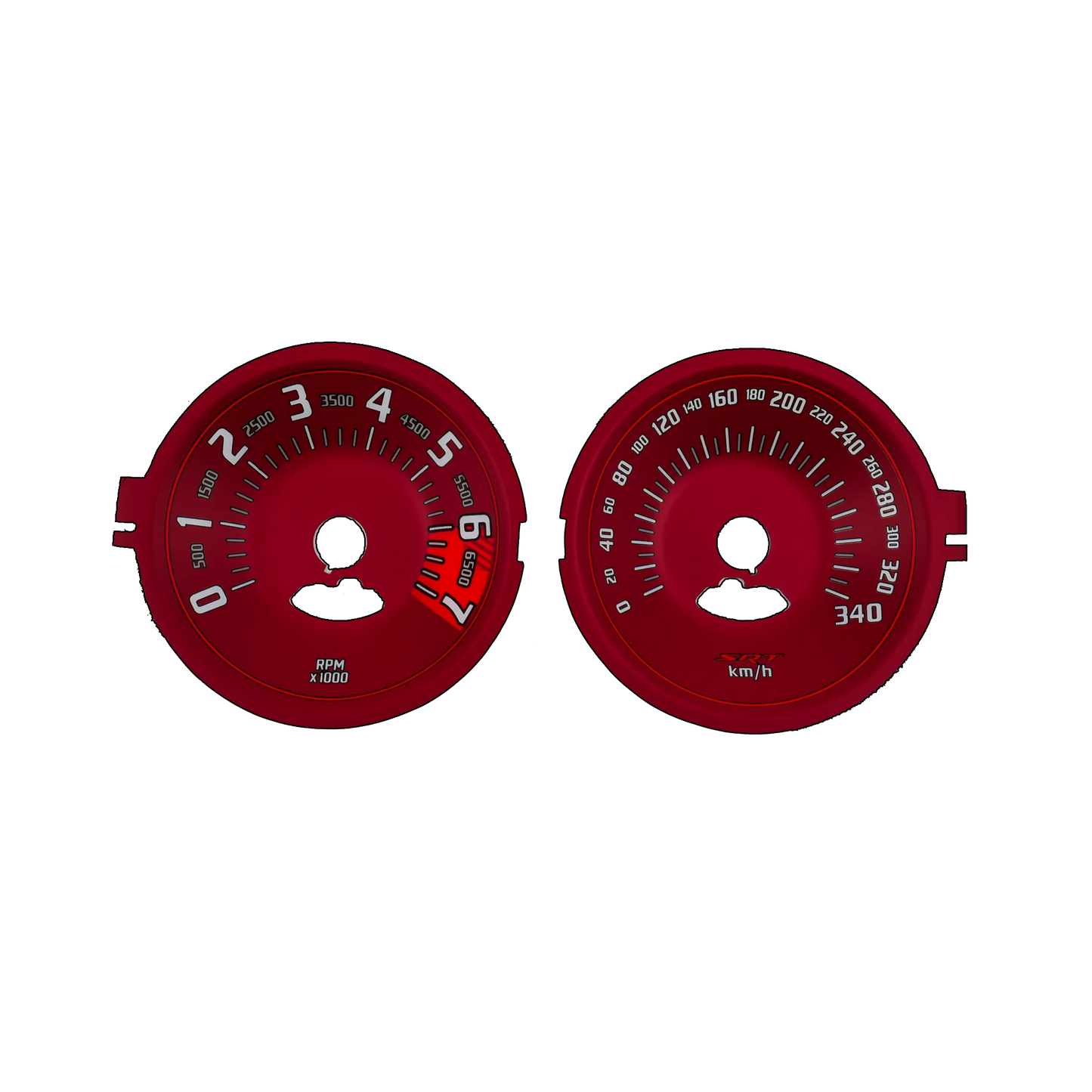 Dodge Challenger SRT RED - Speedometer Dials Gauges