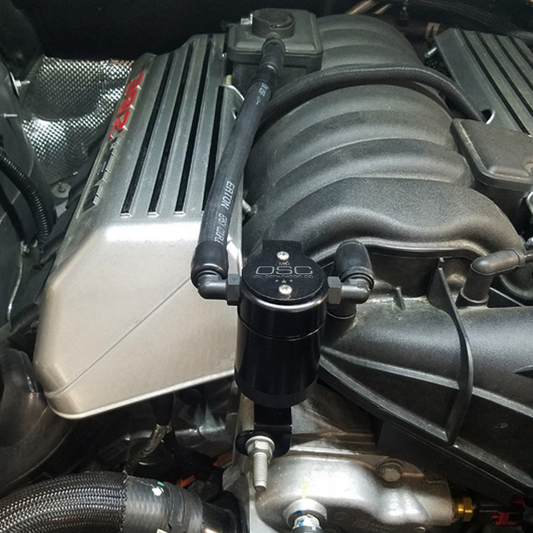 J&L Oil Catch Can 2011-2023 SRT 6.4L Hemi Dodge Charger, Challenger, 300C, Jeep Grand Cherokee & 2018-2024 Durango 392