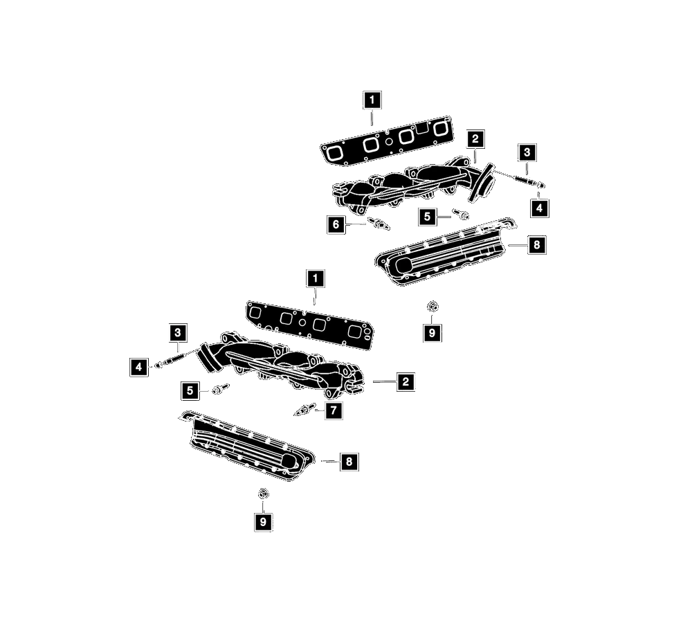 Mopar Exhaust Manifold Gasket Kit 5.7 2009+