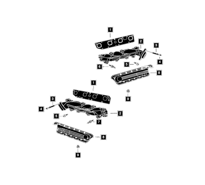 Mopar Exhaust Manifold Gasket Kit 5.7 2009+